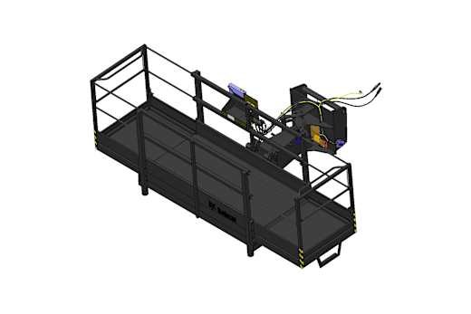 Platforma robocza wysuwana obrotowa